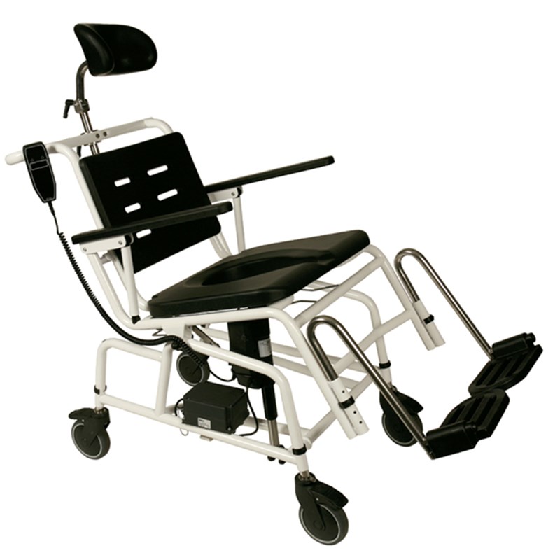 Combi Shower Chair/Commode - Adjustable, Mobile with Electric Tilt - LI200006RFL